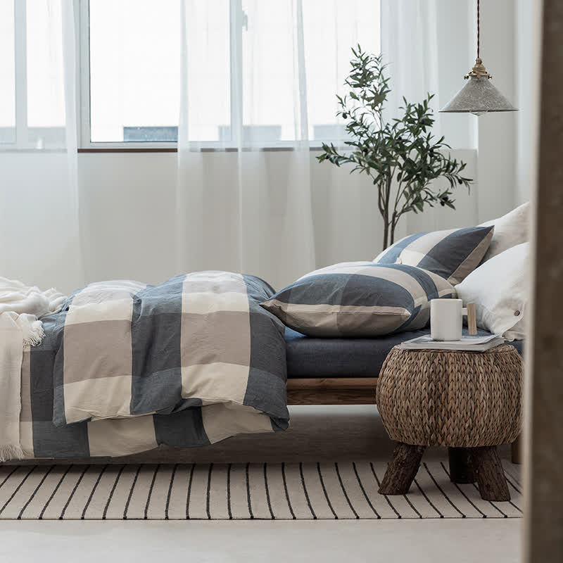 Simple Style Duvet Cover Dorm Bedding Set