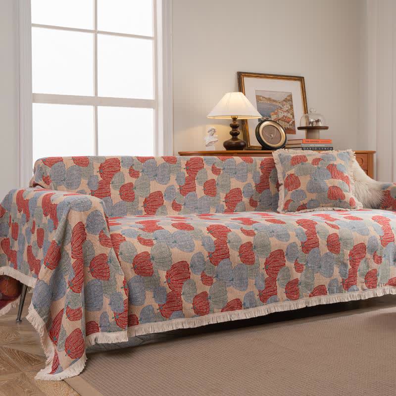 Vintage Jacquard Pumpkin Sofa Protector