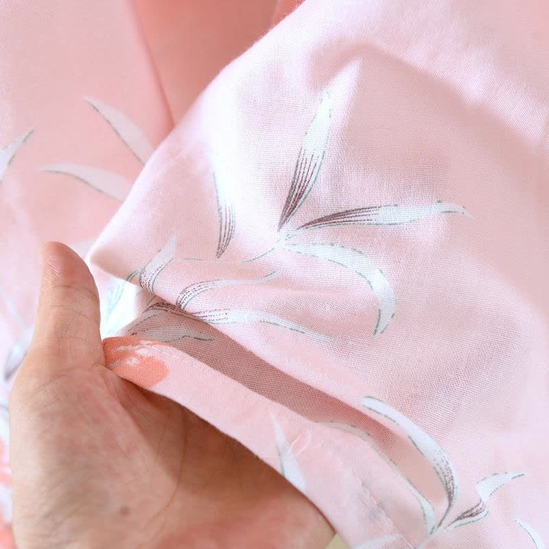 Peach Blossom Cotton Japanese Kimono Robe