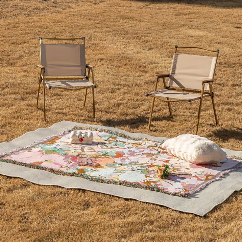 Painterly Floral Cotton Gauze Throw