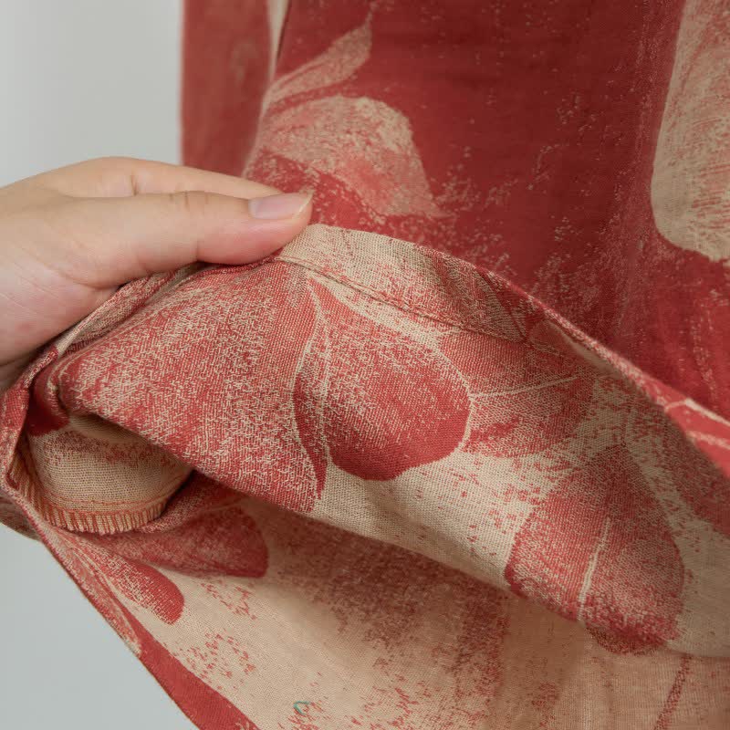 Hibiscus Jacquard Cotton Pajama Shorts