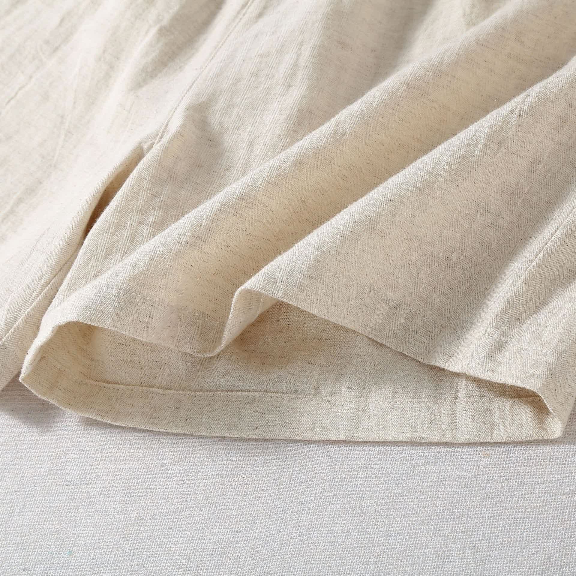 Natural Cotton Linen Pajama Shorts