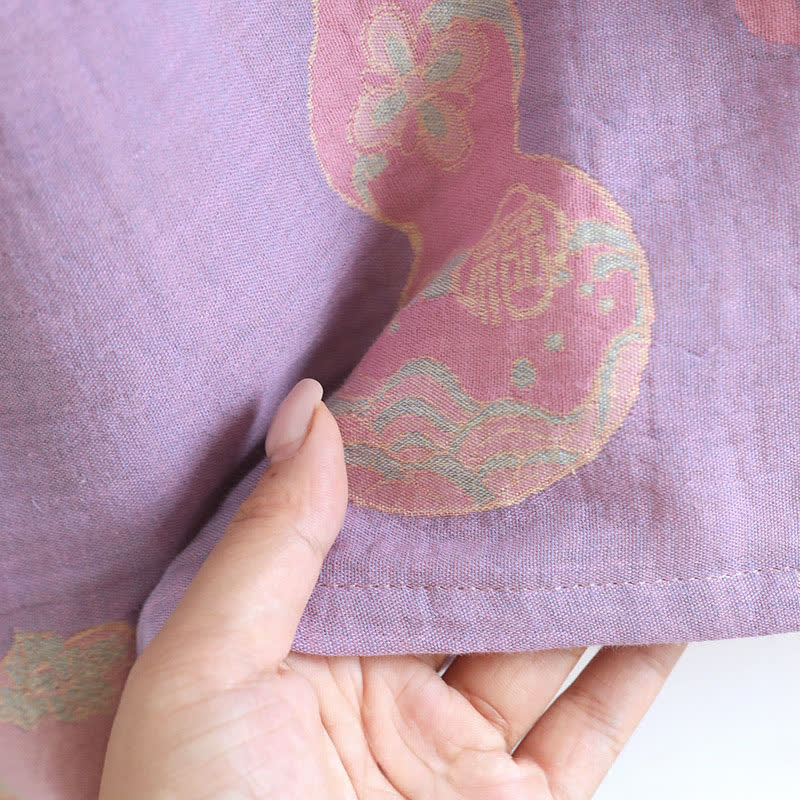 Gourd Pure Cotton Gauze Loose Nightdress