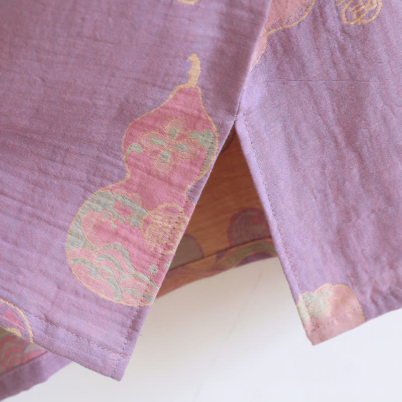 Gourd Pure Cotton Gauze Loose Nightdress