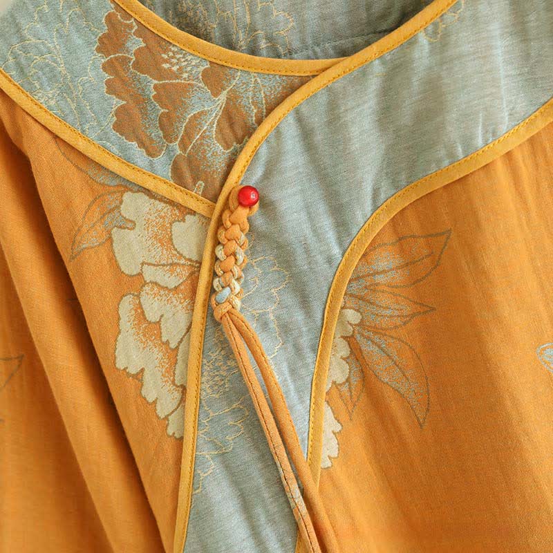 Peony Butterfly Jacquard Cotton Gauze Pajamas