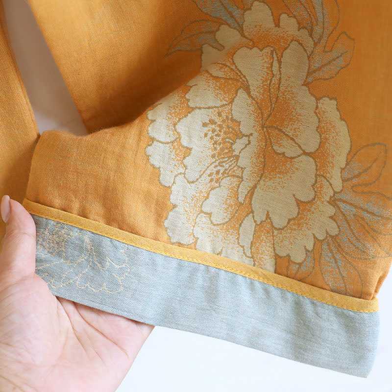 Peony Butterfly Jacquard Cotton Gauze Pajamas