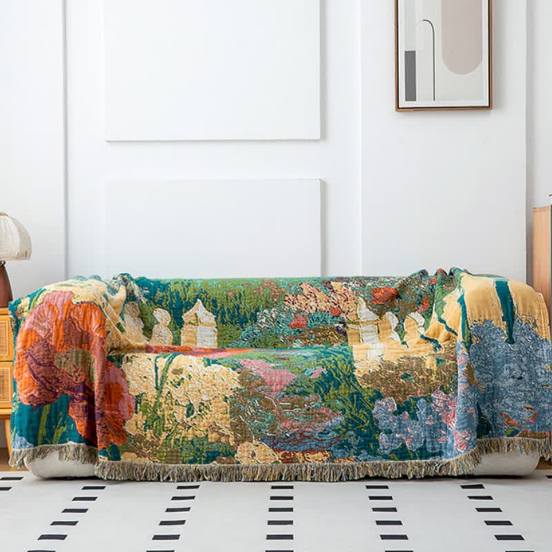 Vintage Floral Organic Cotton Gauze Quilt