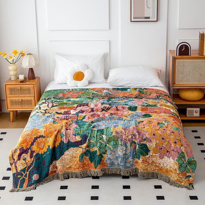 Peach Blossom Organic Cotton Gauze Quilt