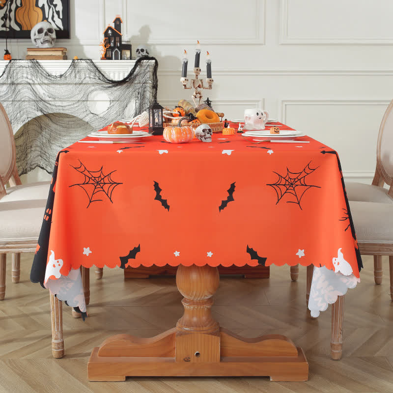 Halloween Haunted Castle Ghost Print Tablecloth