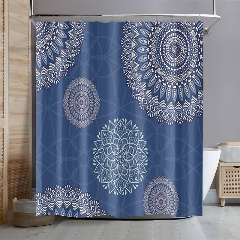 Retro Mandala Spa Shower Curtain