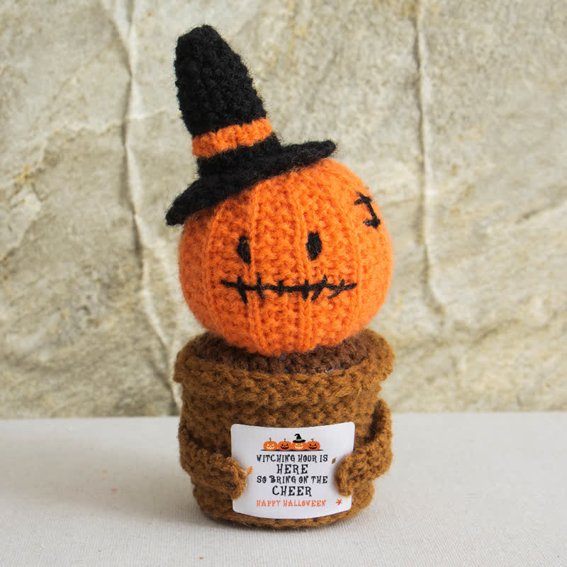 Halloween Crochet Potted Plant Ornament