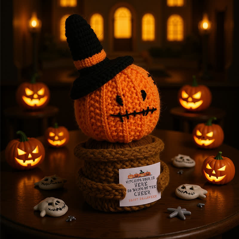 Halloween Crochet Potted Plant Ornament
