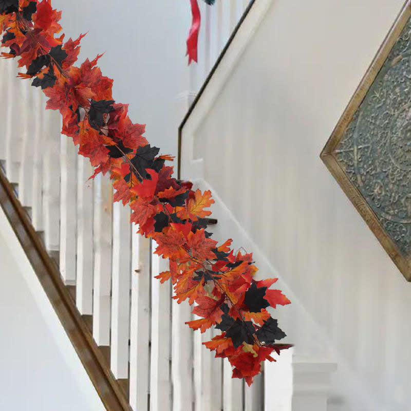 Halloween Artificial Maple Leaf Vine Garland