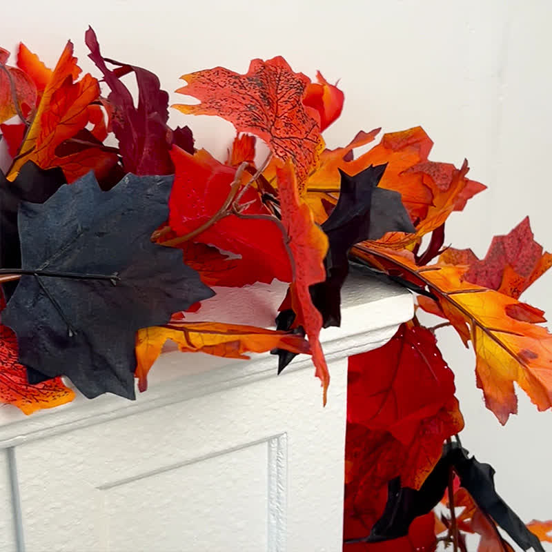 Halloween Artificial Maple Leaf Vine Garland