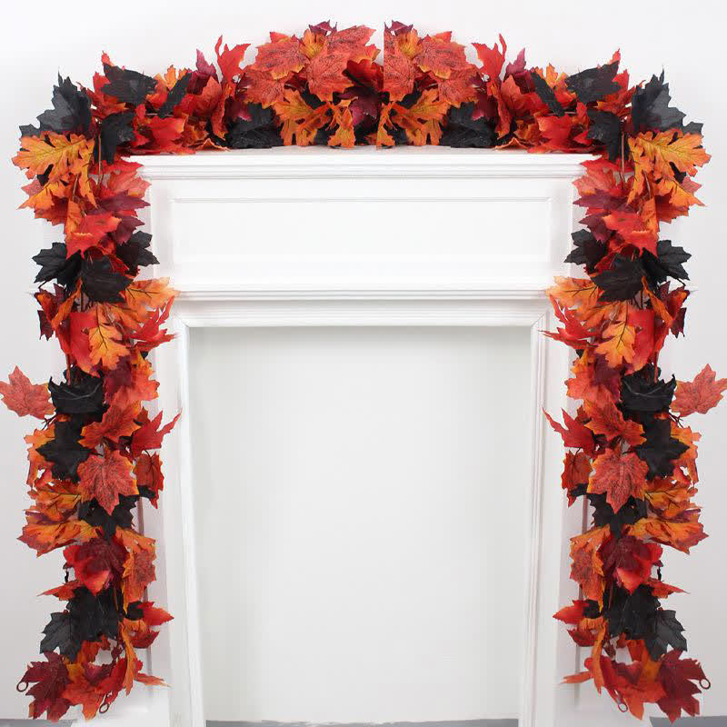 Halloween Artificial Maple Leaf Vine Garland
