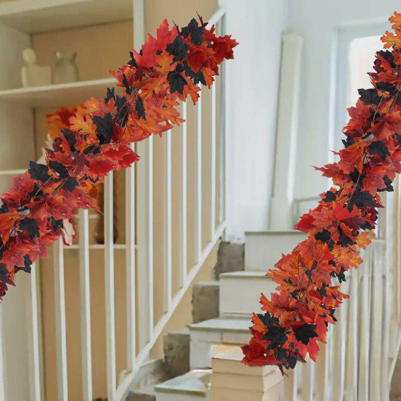 Halloween Artificial Maple Leaf Vine Garland