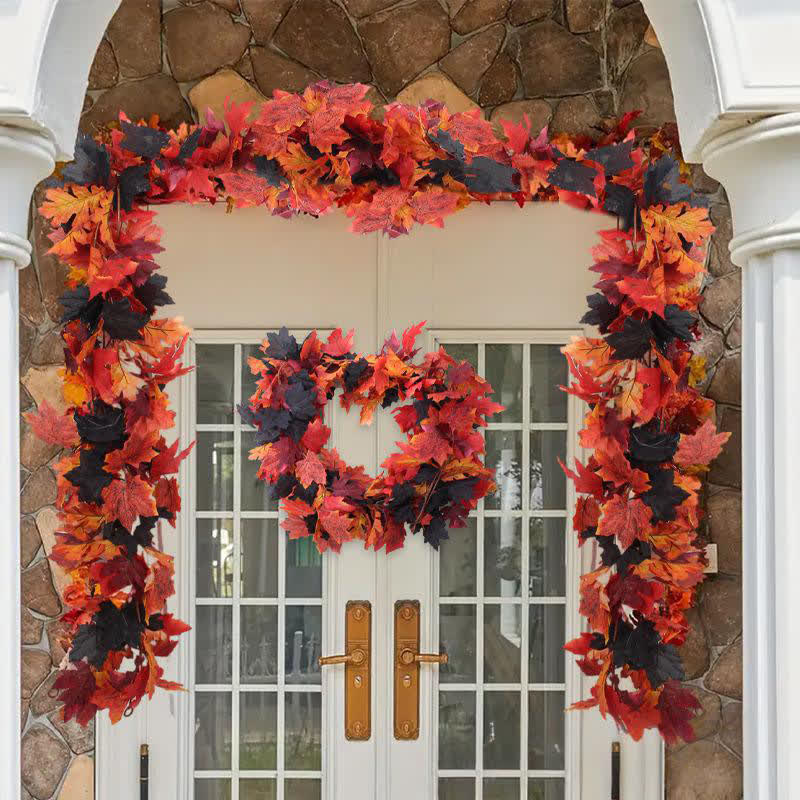 Halloween Artificial Maple Leaf Vine Garland