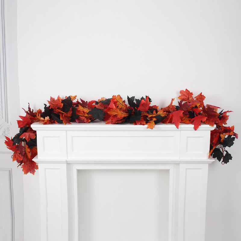 Halloween Artificial Maple Leaf Vine Garland