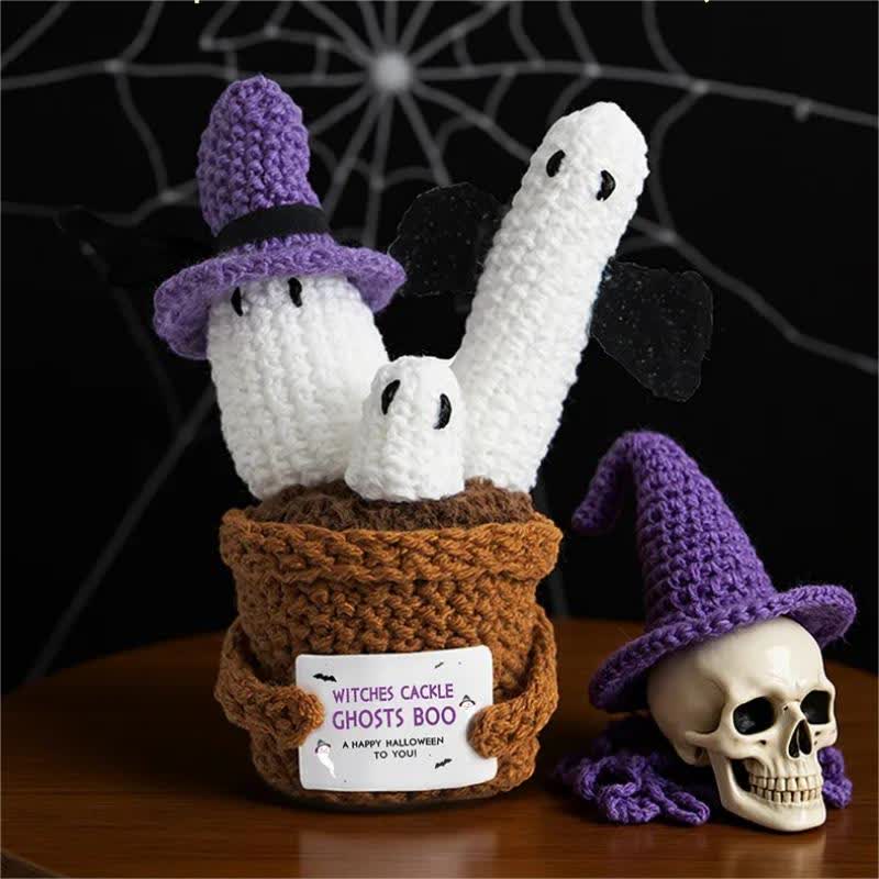 Halloween Crochet Potted Plant Ornament