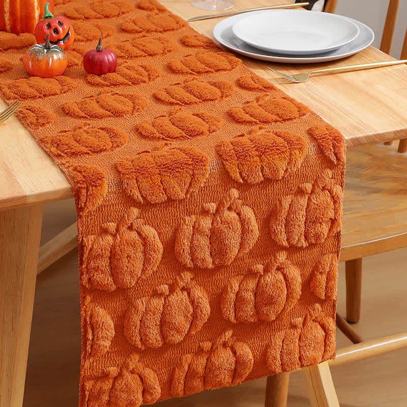 Halloween Pumpkin Quilted 3D Table Runner