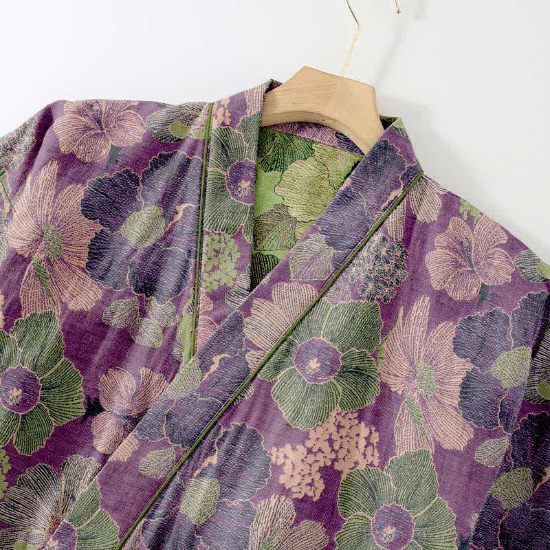 Peach Blossom Kimono style Loungewear Set