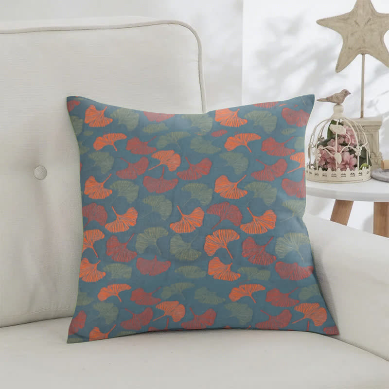 Ginkgo Cotton Gauze Jacquard Square Pillowcases(2PCS)