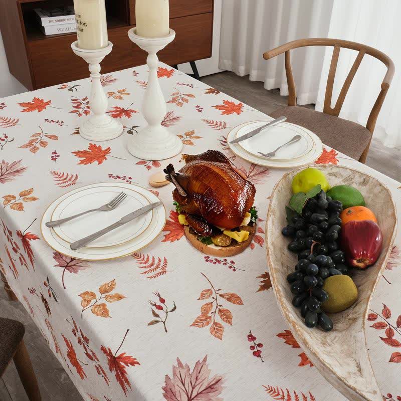 Harvest Maple Leaf Waterproof Tablecloth