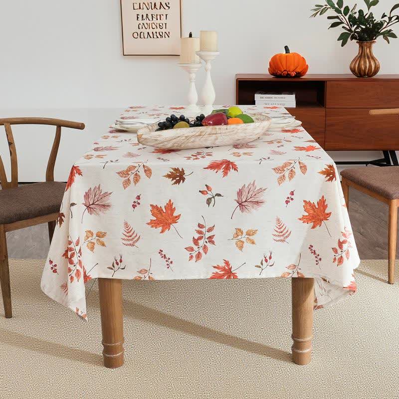 Harvest Maple Leaf Waterproof Tablecloth
