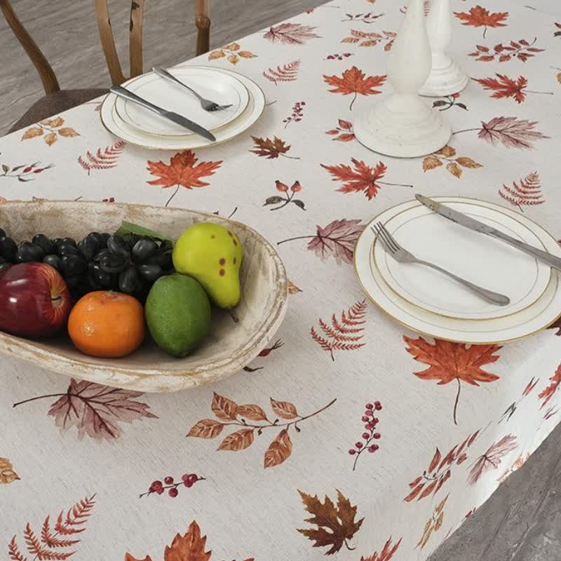 Harvest Maple Leaf Waterproof Tablecloth