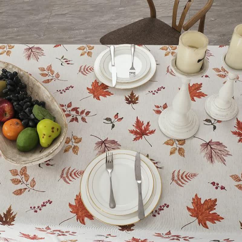 Harvest Maple Leaf Waterproof Tablecloth
