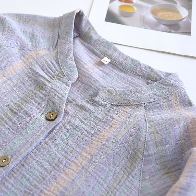 Striped Cotton Gauze Loungewear Set