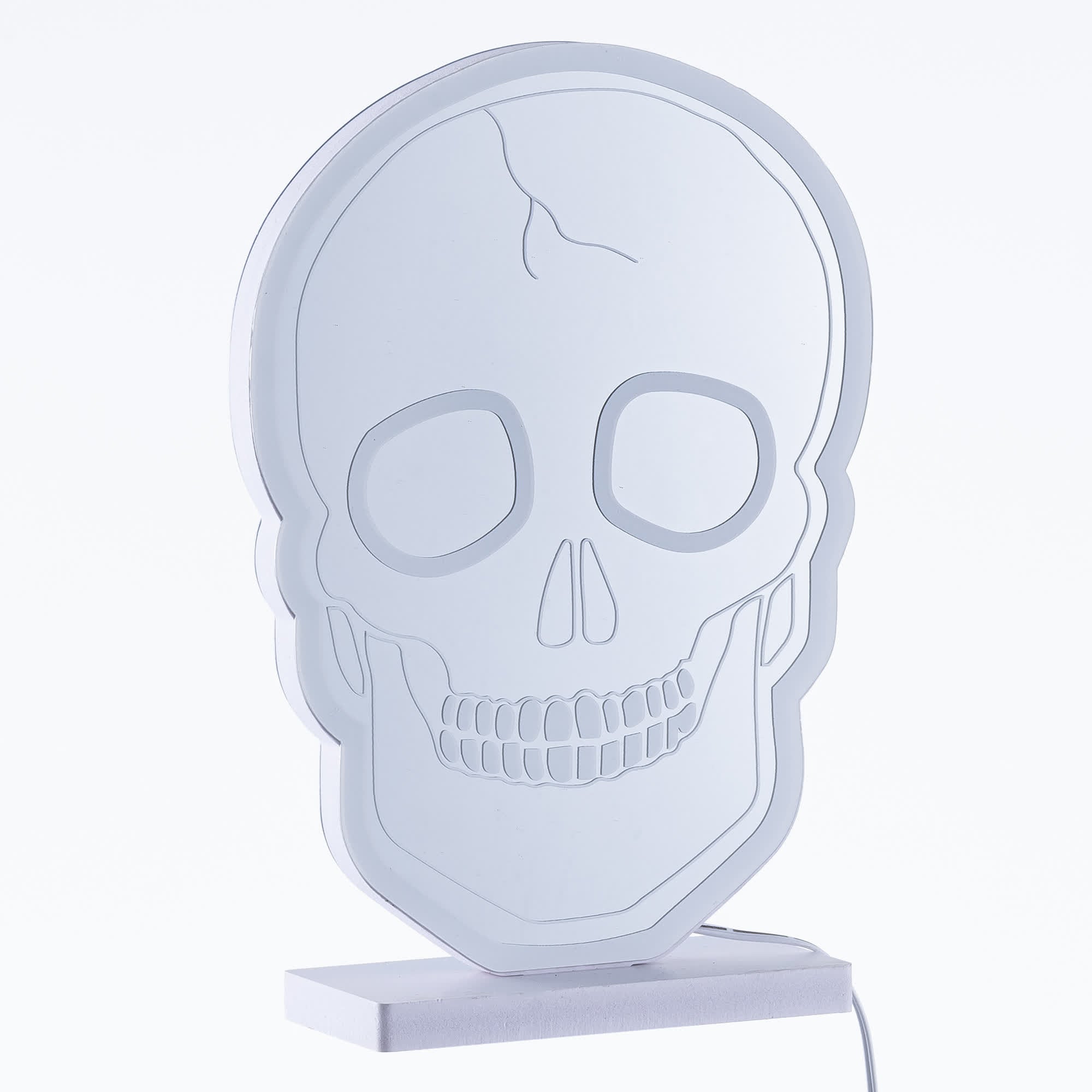 Halloween Skull Infinity Lights with Stand