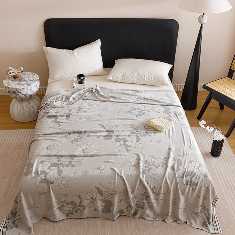 Rustic Floral Print Cooling Sheet Bedspread