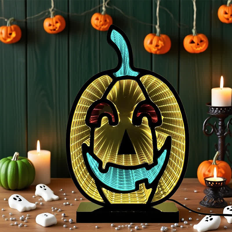 Halloween Pumpkin Demon Infinity Lights