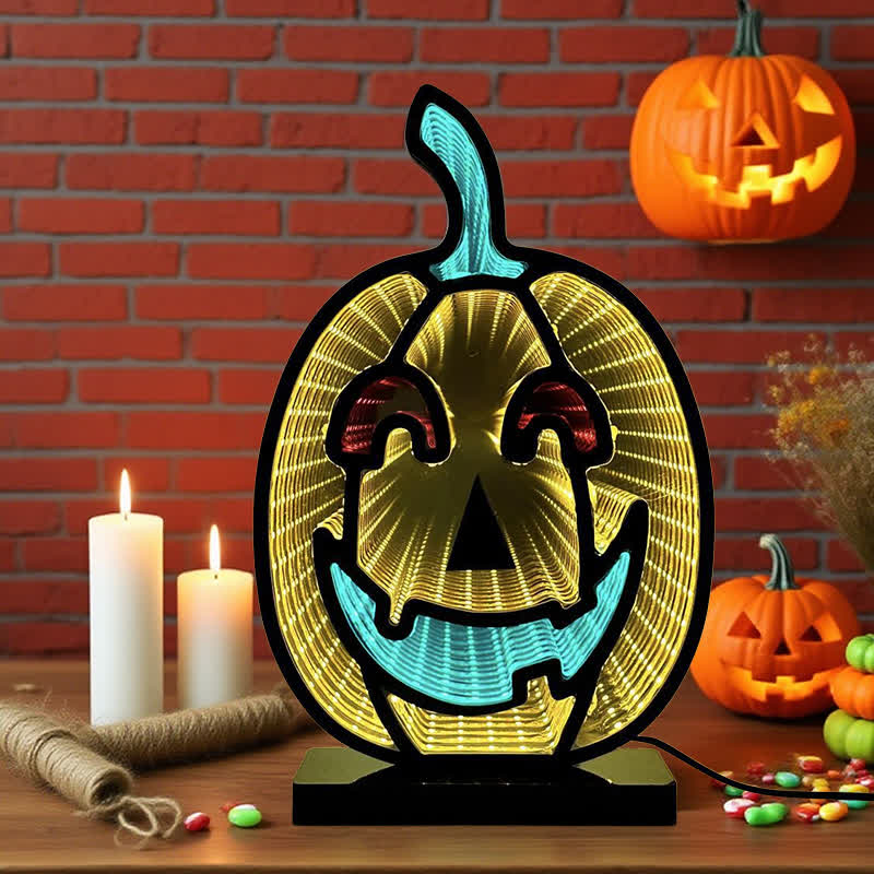 Halloween Pumpkin Demon Infinity Lights