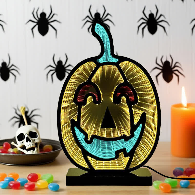 Halloween Pumpkin Demon Infinity Lights