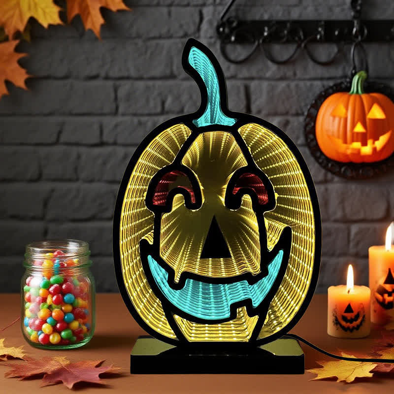 Halloween Pumpkin Demon Infinity Lights