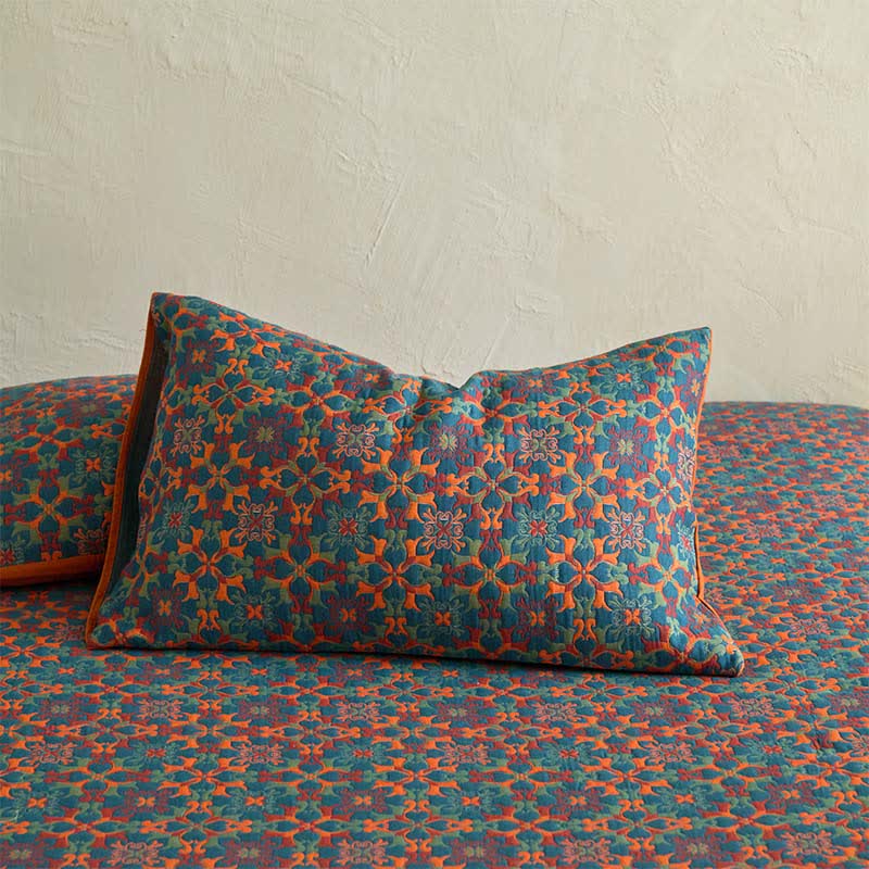 Retro Geometric Pattern Cotton Fitted Sheet