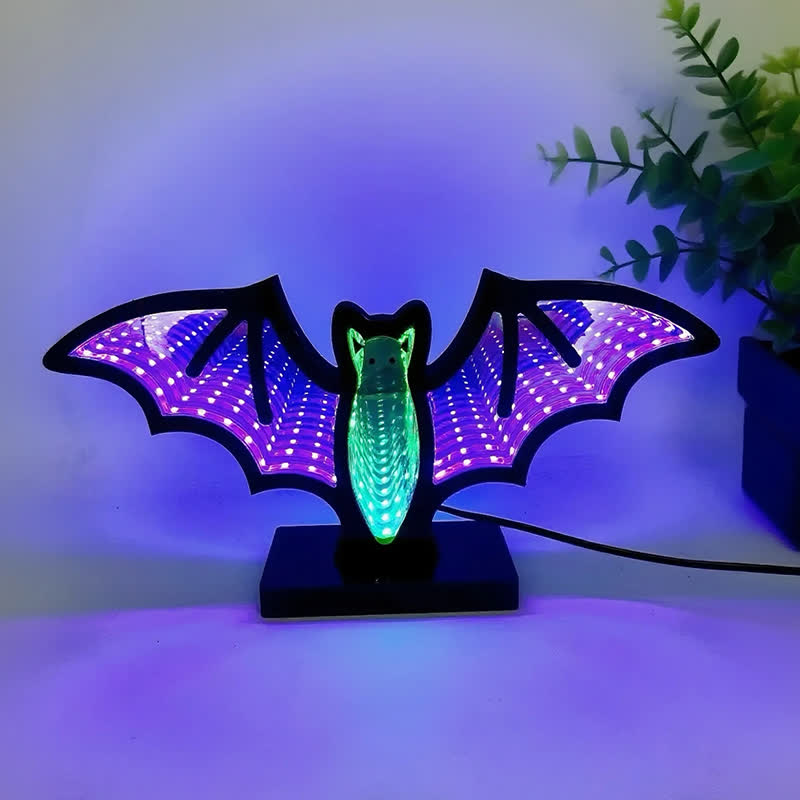 Halloween 3D Bat Infinity Lights