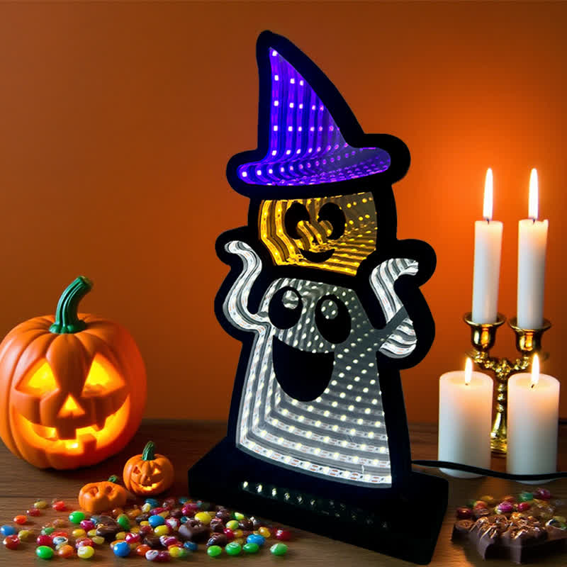 Halloween Funny Ghost Infinity Lights