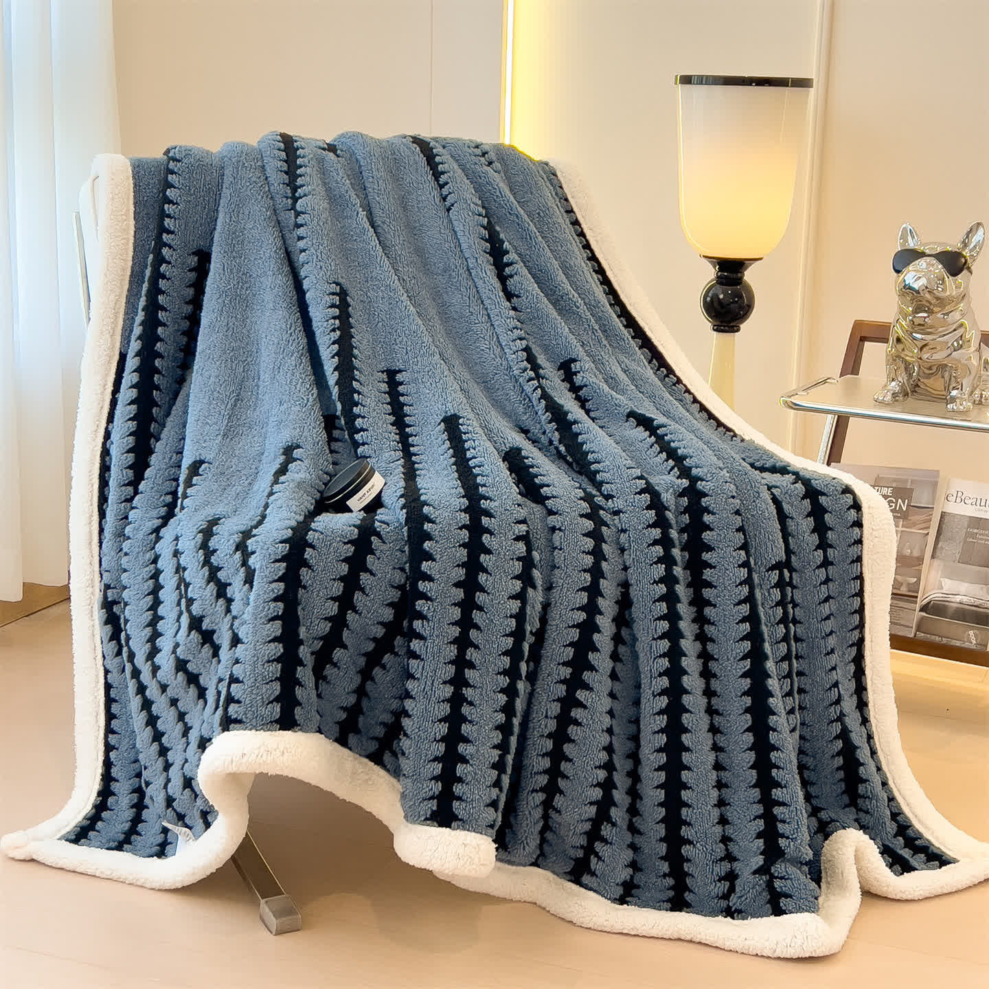 Geometric Print Jacquard Throw Blanket