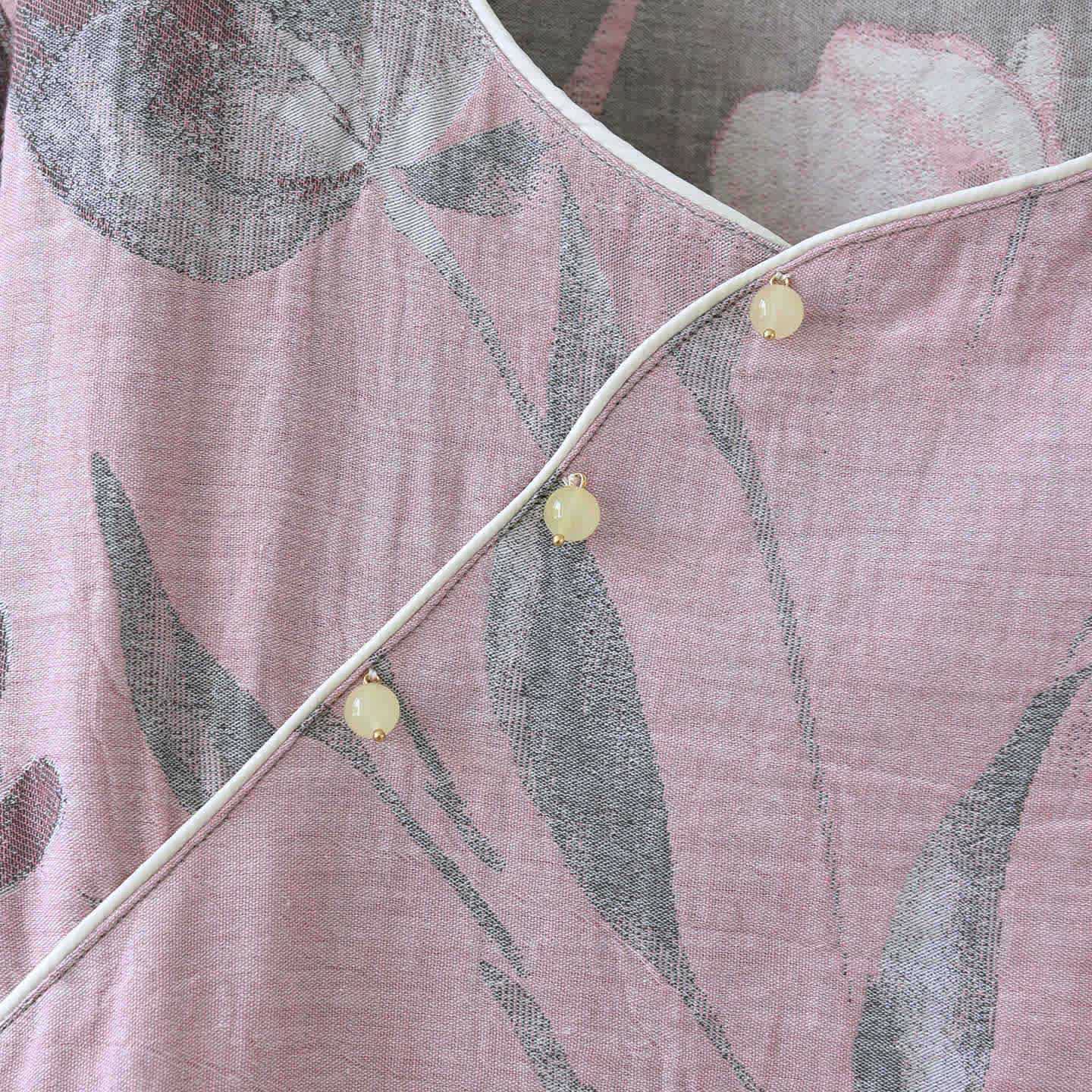 Tulip Cotton Gauze Jacquard Loungewear Set