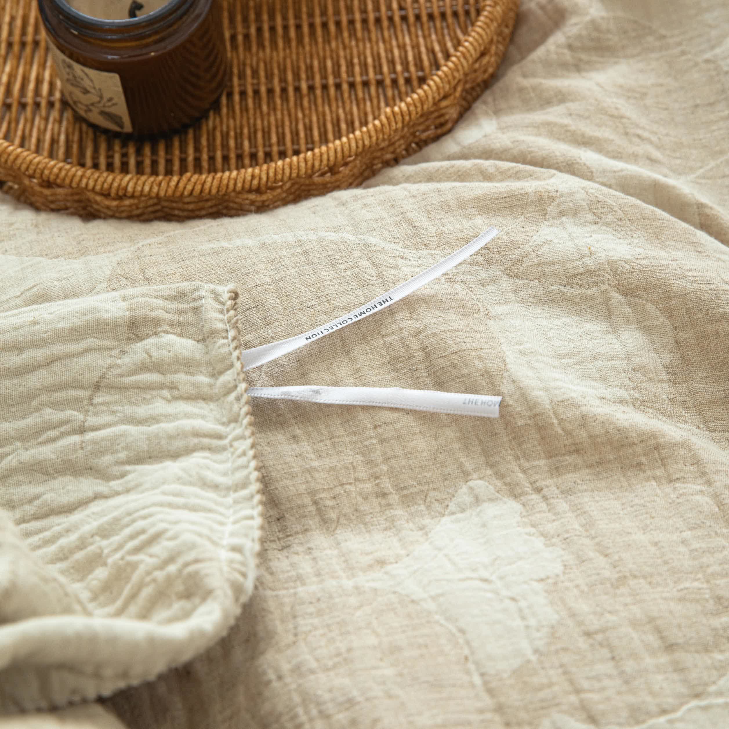 Ginkgo Jacquard Cotton Linen Bedding Set