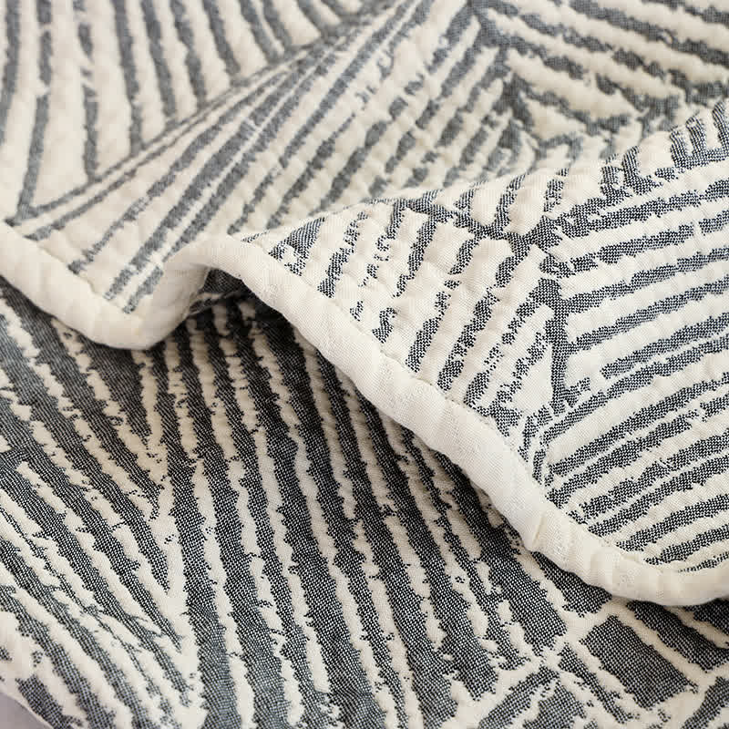Modern Striped Muslin Cotton Gauze Quilt