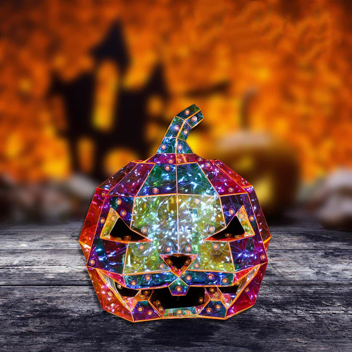 Ghost Face Pumpkin Infinity Lights Decoration