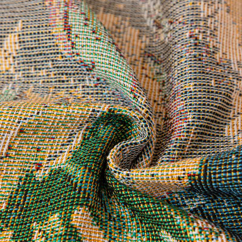 Rustic Style Ruffled Sofa Throw Blanket