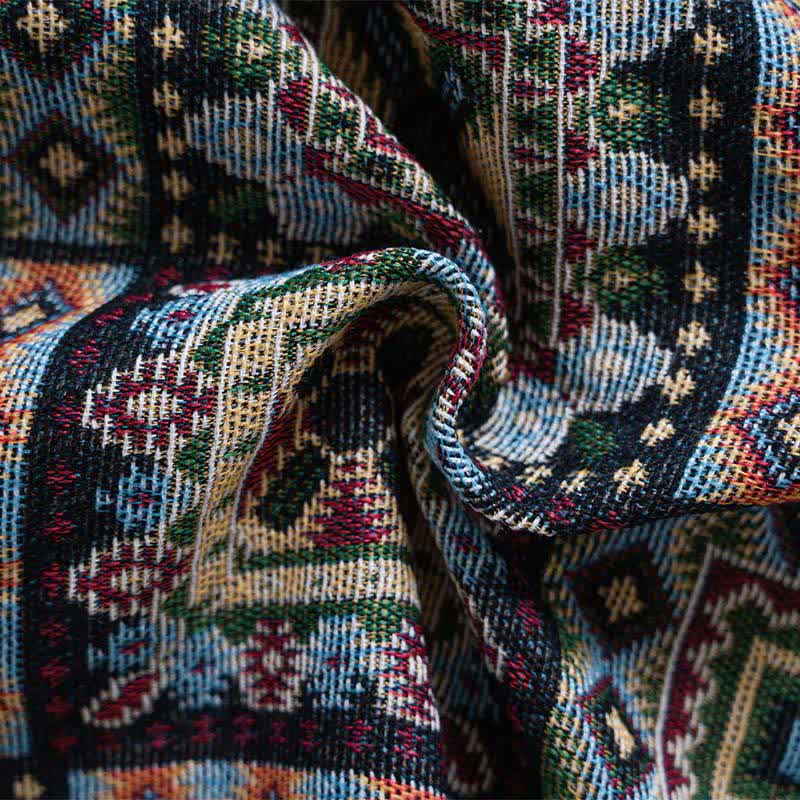 Geometric Plaid Sofa Throw Blanket