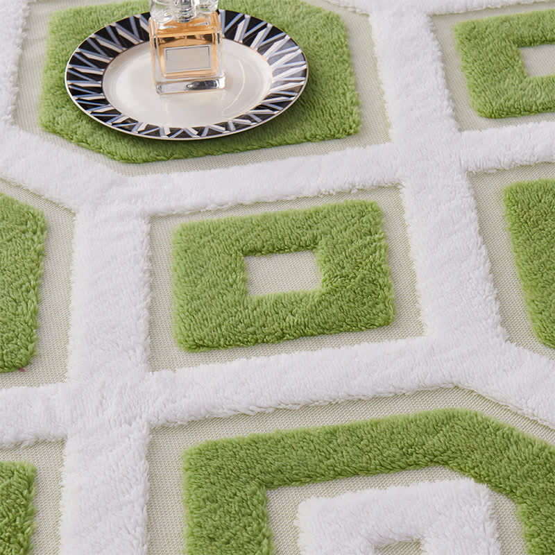 Geometric Pattern Jacquard Sherpa Blanket