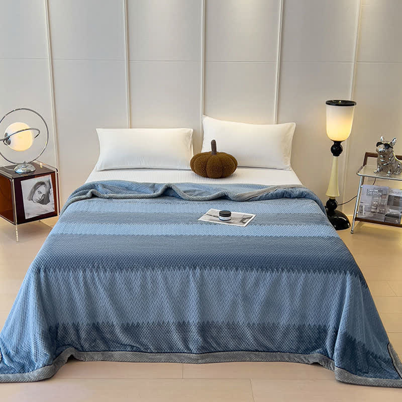 Solid Color Bound Edge Throw Blanket