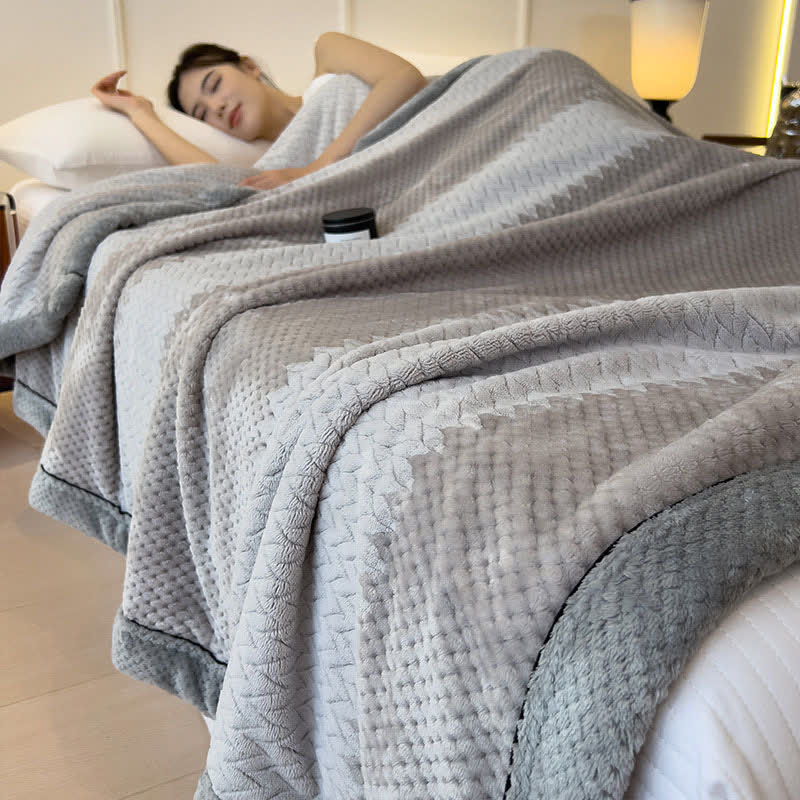 Solid Color Bound Edge Throw Blanket